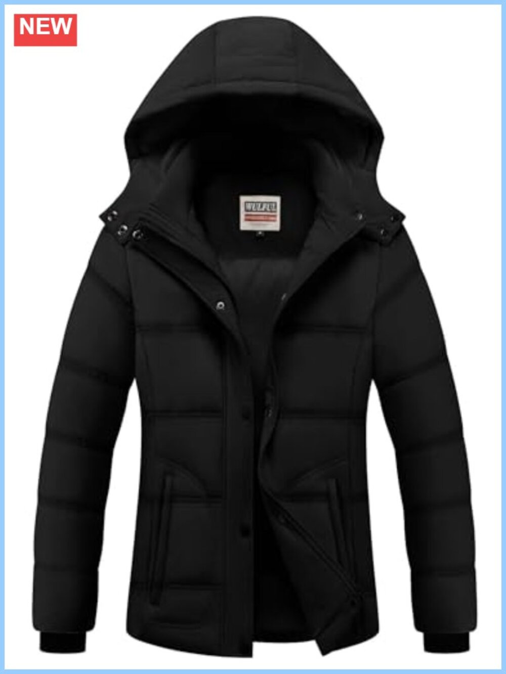 Women's Lightweight Puffer Jacket Waterproof Quilted Winter Coat Removable Hood